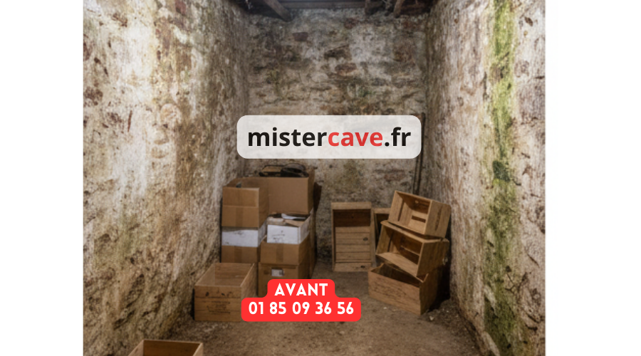 Cave Paris 16e avant : espace brut non aménagé