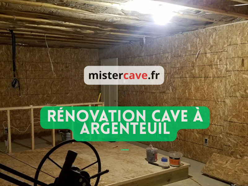 Rénovation cave à Argenteuil : traitement humidité et isolation dans une cave de pavillon du Val-d'Oise avec murs en parpaings et sol béton