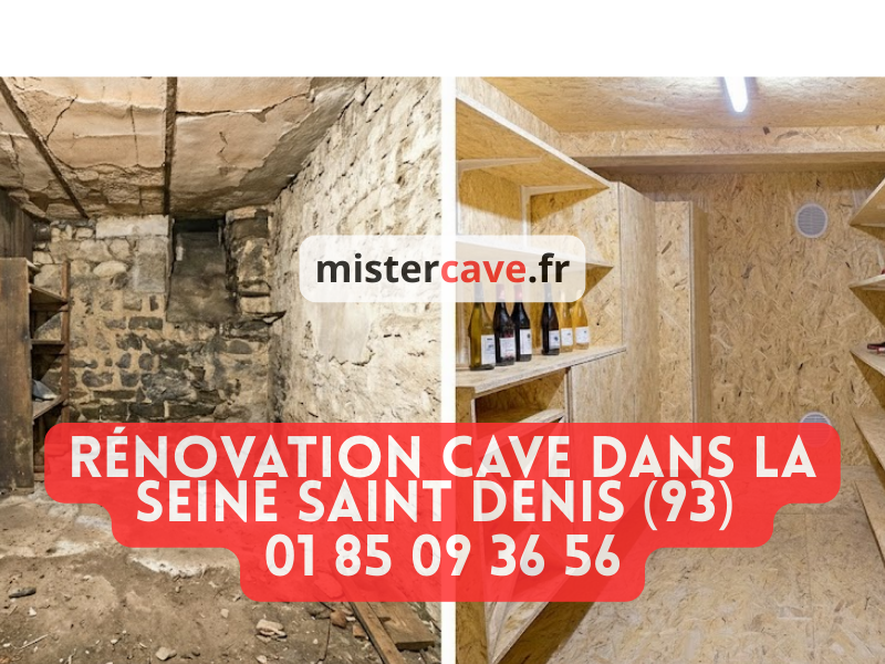 Rénovation cave Seine Saint Denis (93) : traitement humidité et isolation dans une cave de pavillon avec murs en parpaings et traitement anti-remontées capillaires à Montreuil